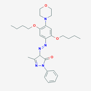 4-{[2,5-dibutoxy-4-(4-morpholinyl)phenyl]diazenyl}-5-methyl-2-phenyl-2,4-dihydro-3H-pyrazol-3-one