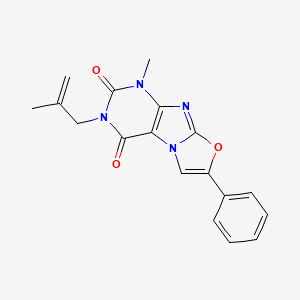 molecular formula C18H16N4O3 B2900548 1-methyl-3-(2-methylallyl)-7-phenyloxazolo[2,3-f]purine-2,4(1H,3H)-dione CAS No. 899751-86-1