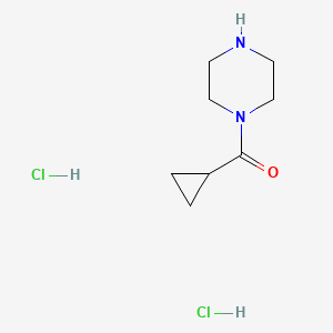 molecular formula C8H16Cl2N2O B2900549 1-Cyclopropanecarbonylpiperazine dihydrochloride CAS No. 2138287-68-8