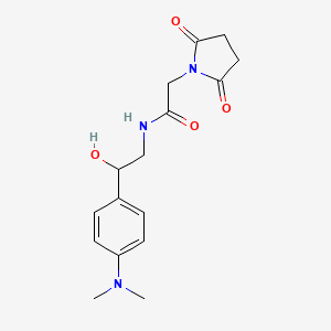 molecular formula C16H21N3O4 B2900551 N-(2-(4-(dimethylamino)phenyl)-2-hydroxyethyl)-2-(2,5-dioxopyrrolidin-1-yl)acetamide CAS No. 1421444-44-1