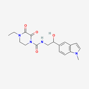 molecular formula C18H22N4O4 B2900552 4-ethyl-N-(2-hydroxy-2-(1-methyl-1H-indol-5-yl)ethyl)-2,3-dioxopiperazine-1-carboxamide CAS No. 2034256-16-9