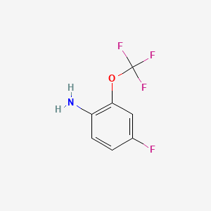 molecular formula C7H5F4NO B2900553 4-Fluoro-2-(trifluoromethoxy)aniline CAS No. 123572-66-7