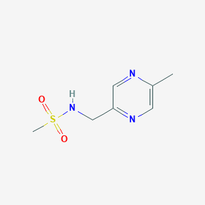 molecular formula C7H11N3O2S B2900557 N-[(5-methylpyrazin-2-yl)methyl]methanesulfonamide CAS No. 1340350-24-4