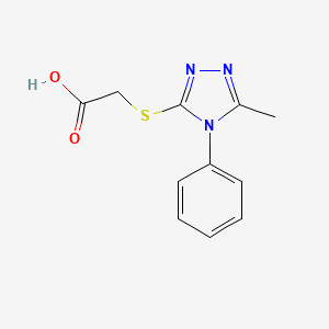 [(5-methyl-4-phenyl-4H-1,2,4-triazol-3-yl)thio]acetic acid