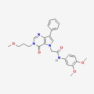 N-(3,4-dimethoxyphenyl)-2-[3-(3-methoxypropyl)-4-oxo-7-phenyl-3,4-dihydro-5H-pyrrolo[3,2-d]pyrimidin-5-yl]acetamide