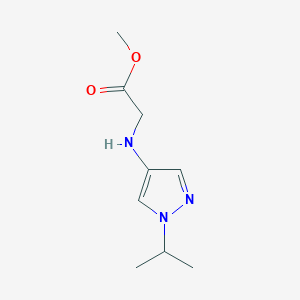 molecular formula C9H15N3O2 B2900563 Methyl 2-[(1-propan-2-ylpyrazol-4-yl)amino]acetate CAS No. 2247207-29-8