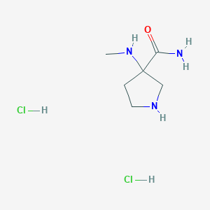3-(Methylamino)pyrrolidine-3-carboxamide;dihydrochloride