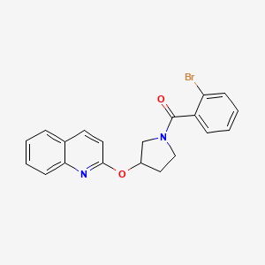 molecular formula C20H17BrN2O2 B2900571 (2-Bromophenyl)(3-(quinolin-2-yloxy)pyrrolidin-1-yl)methanone CAS No. 2034392-01-1