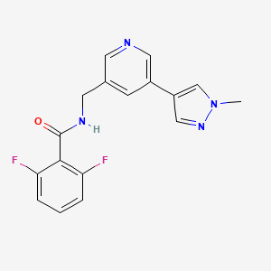 2,6-difluoro-N-((5-(1-methyl-1H-pyrazol-4-yl)pyridin-3-yl)methyl)benzamide