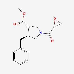 Methyl (3S,4S)-4-benzyl-1-(oxirane-2-carbonyl)pyrrolidine-3-carboxylate