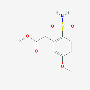molecular formula C10H13NO5S B2900589 Methyl 2-(5-methoxy-2-sulfamoylphenyl)acetate CAS No. 1909309-31-4