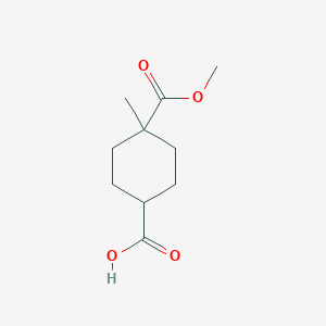 molecular formula C10H16O4 B2900591 4-(Methoxycarbonyl)-4-methylcyclohexanecarboxylic acid CAS No. 1056639-33-8