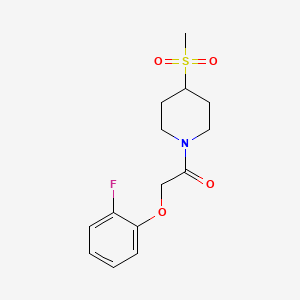 2-(2-Fluorophenoxy)-1-(4-(methylsulfonyl)piperidin-1-yl)ethanone