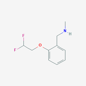 molecular formula C10H13F2NO B2900605 1-[2-(2,2-difluoroethoxy)phenyl]-N-methylmethanamine CAS No. 1183235-80-4