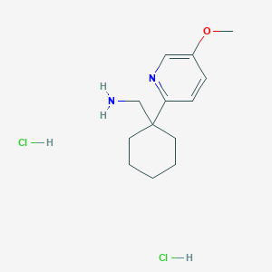 molecular formula C13H22Cl2N2O B2900607 [1-(5-Methoxypyridin-2-yl)cyclohexyl]methanamine;dihydrochloride CAS No. 2567497-95-2