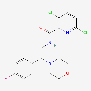 3,6-dichloro-N-[2-(4-fluorophenyl)-2-(morpholin-4-yl)ethyl]pyridine-2-carboxamide