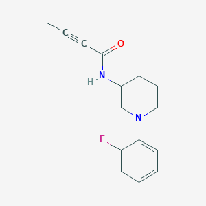 molecular formula C15H17FN2O B2900634 N-[1-(2-fluorophenyl)piperidin-3-yl]but-2-ynamide CAS No. 2094551-10-5