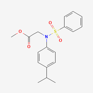 Methyl N-(4-isopropylphenyl)-N-(phenylsulfonyl)glycinate