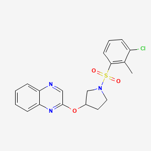 2-{[1-(3-Chloro-2-methylbenzenesulfonyl)pyrrolidin-3-yl]oxy}quinoxaline