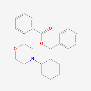 molecular formula C24H27NO3 B290064 [2-(4-Morpholinyl)cyclohexylidene](phenyl)methyl benzoate 