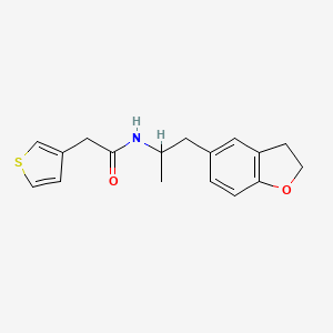 N-(1-(2,3-dihydrobenzofuran-5-yl)propan-2-yl)-2-(thiophen-3-yl)acetamide