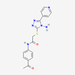 N-(4-acetylphenyl)-2-{[4-amino-5-(pyridin-4-yl)-4H-1,2,4-triazol-3-yl]sulfanyl}acetamide