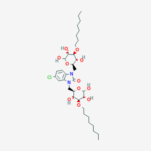 5-chloro-1,3-bis[[(2R,3R,4S,5R)-3,5,6-trihydroxy-4-octoxyoxan-2-yl]methyl]benzimidazol-2-one