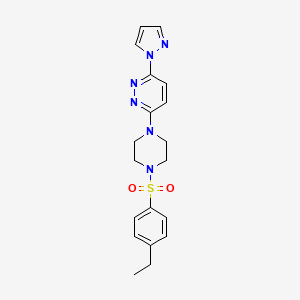 3-(4-((4-ethylphenyl)sulfonyl)piperazin-1-yl)-6-(1H-pyrazol-1-yl)pyridazine
