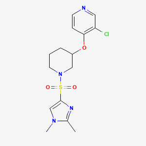 3-chloro-4-((1-((1,2-dimethyl-1H-imidazol-4-yl)sulfonyl)piperidin-3-yl)oxy)pyridine