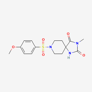 8-((4-Methoxyphenyl)sulfonyl)-3-methyl-1,3,8-triazaspiro[4.5]decane-2,4-dione