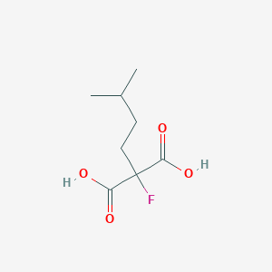 2-Fluoro-2-(3-methylbutyl)propanedioic acid