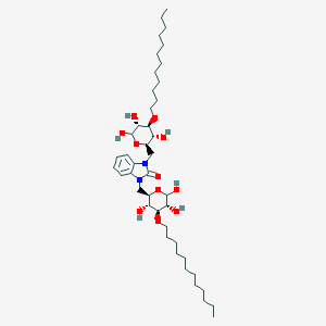 molecular formula C43H74N2O11 B290068 1,3-Bis(3-O-dodecyl-6-deoxy-D-glucopyranose-6-yl)-1H-benzoimidazole-2(3H)-one 