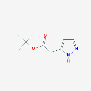 molecular formula C9H14N2O2 B2900685 tert-butyl 2-(1H-pyrazol-3-yl)acetate CAS No. 1503584-81-3