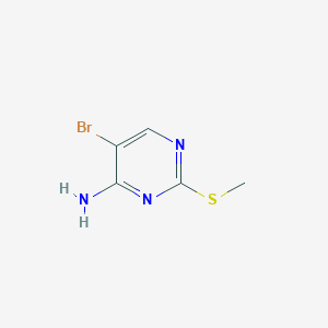 molecular formula C5H6BrN3S B2900690 4-Amino-5-bromo-2-[methylthio]pyrimidine CAS No. 98024-93-2