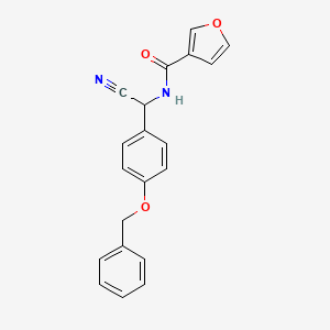 molecular formula C20H16N2O3 B2900691 N-{[4-(benzyloxy)phenyl](cyano)methyl}furan-3-carboxamide CAS No. 1311635-83-2