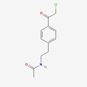 molecular formula C12H14ClNO2 B2900695 N-{2-[4-(2-氯乙酰基)苯基]乙基}乙酰胺 CAS No. 63077-41-8