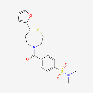 4-(7-(furan-2-yl)-1,4-thiazepane-4-carbonyl)-N,N-dimethylbenzenesulfonamide