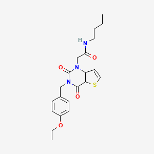 molecular formula C21H25N3O4S B2900713 N-butyl-2-{3-[(4-ethoxyphenyl)methyl]-2,4-dioxo-1H,2H,3H,4H-thieno[3,2-d]pyrimidin-1-yl}acetamide CAS No. 1252853-65-8