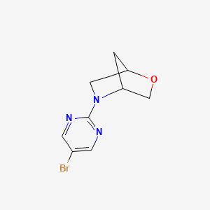 molecular formula C9H10BrN3O B2900717 5-(5-Bromopyrimidin-2-yl)-2-oxa-5-azabicyclo[2.2.1]heptane CAS No. 1853102-00-7