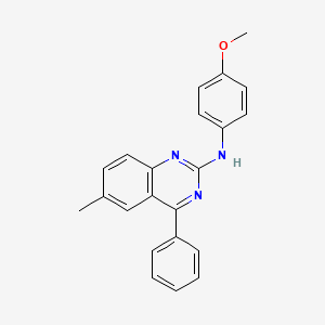 molecular formula C22H19N3O B2900726 N-(4-methoxyphenyl)-6-methyl-4-phenylquinazolin-2-amine CAS No. 313398-27-5