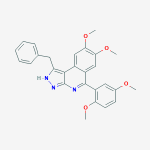 molecular formula C27H25N3O4 B290073 1-benzyl-5-(2,5-dimethoxyphenyl)-7,8-dimethoxy-3H-pyrazolo[3,4-c]isoquinoline 