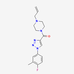 [1-(4-fluoro-3-methylphenyl)-1H-1,2,3-triazol-4-yl][4-(prop-2-en-1-yl)piperazin-1-yl]methanone