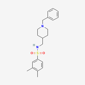 molecular formula C21H28N2O2S B2900739 N-((1-benzylpiperidin-4-yl)methyl)-3,4-dimethylbenzenesulfonamide CAS No. 953260-90-7