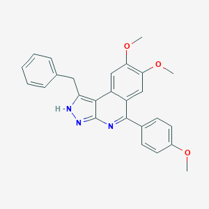 molecular formula C26H23N3O3 B290074 1-benzyl-7,8-dimethoxy-5-(4-methoxyphenyl)-3H-pyrazolo[3,4-c]isoquinoline 