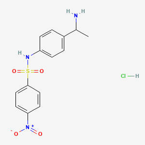 N-[4-(1-aminoethyl)phenyl]-4-nitrobenzene-1-sulfonamide hydrochloride