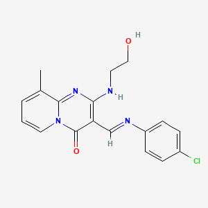 3-[(4-Chloroanilino)methylidene]-2-(2-hydroxyethylimino)-9-methyl-4-pyrido[1,2-a]pyrimidinone