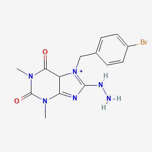 molecular formula C14H15BrN6O2 B2900747 7-[(4-bromophenyl)methyl]-8-hydrazinyl-1,3-dimethyl-2,3,6,7-tetrahydro-1H-purine-2,6-dione CAS No. 949407-61-8