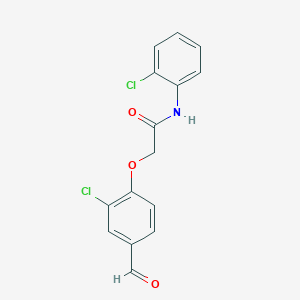 molecular formula C15H11Cl2NO3 B2900749 2-(2-chloro-4-formylphenoxy)-N-(2-chlorophenyl)acetamide CAS No. 862659-78-7