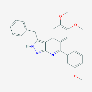 molecular formula C26H23N3O3 B290075 1-benzyl-7,8-dimethoxy-5-(3-methoxyphenyl)-3H-pyrazolo[3,4-c]isoquinoline 