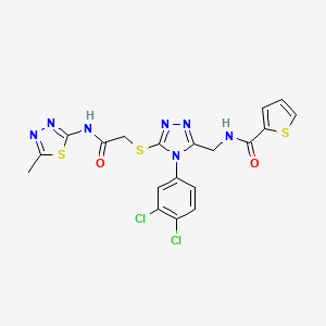 N-((4-(3,4-dichlorophenyl)-5-((2-((5-methyl-1,3,4-thiadiazol-2-yl)amino)-2-oxoethyl)thio)-4H-1,2,4-triazol-3-yl)methyl)thiophene-2-carboxamide